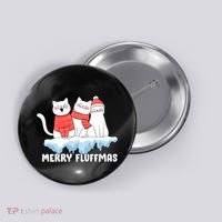 Merry Fluffmas Christmas Button thumb 0