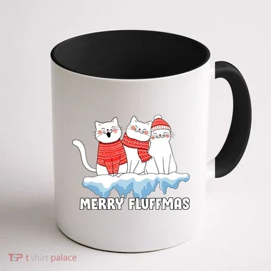 Merry Fluffmas Christmas Coffee Mug back