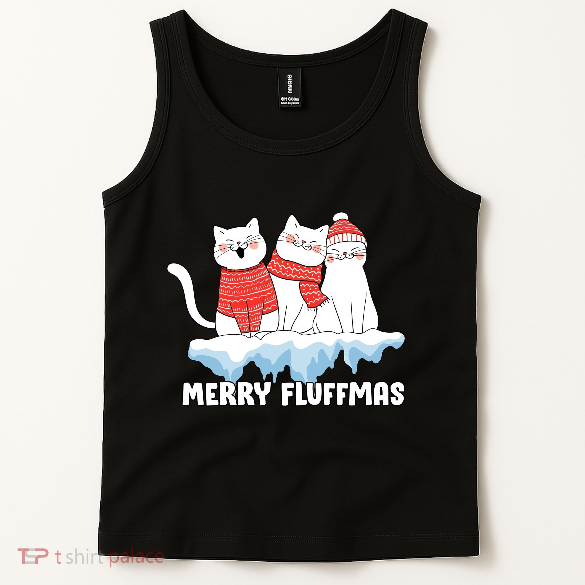 Merry Fluffmas Christmas Tank Top
