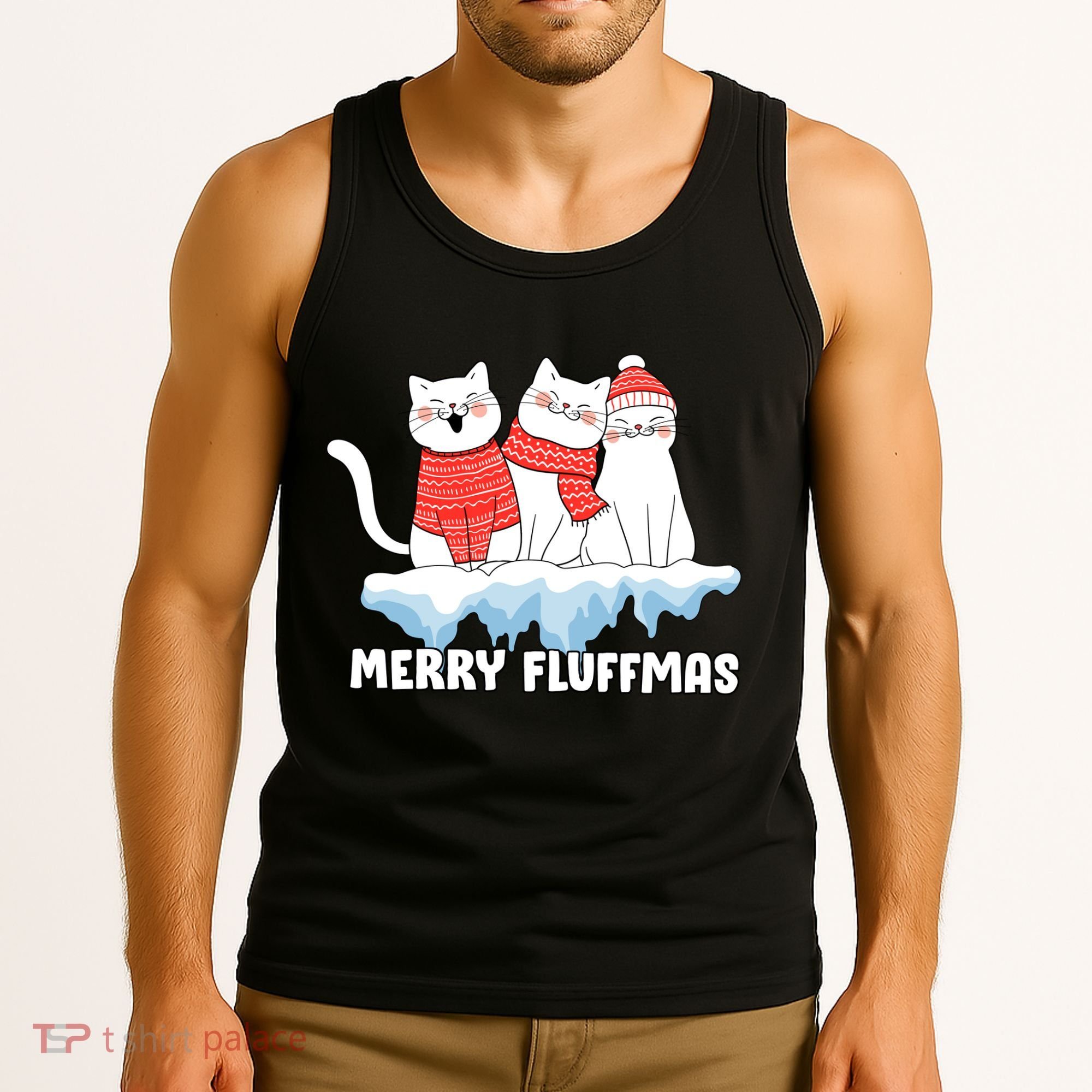 Merry Fluffmas Christmas Tank Top