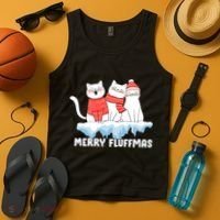 Merry Fluffmas Christmas Tank Top thumb 4