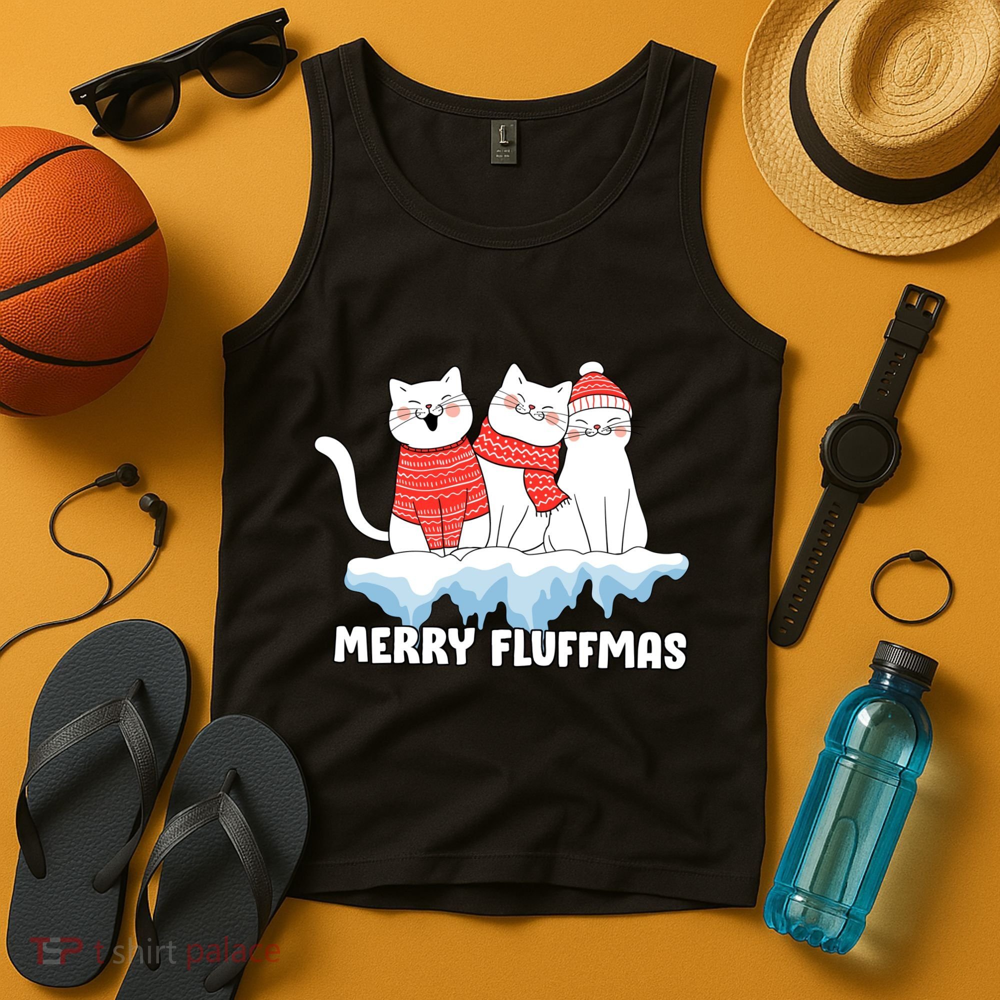 Merry Fluffmas Christmas Tank Top