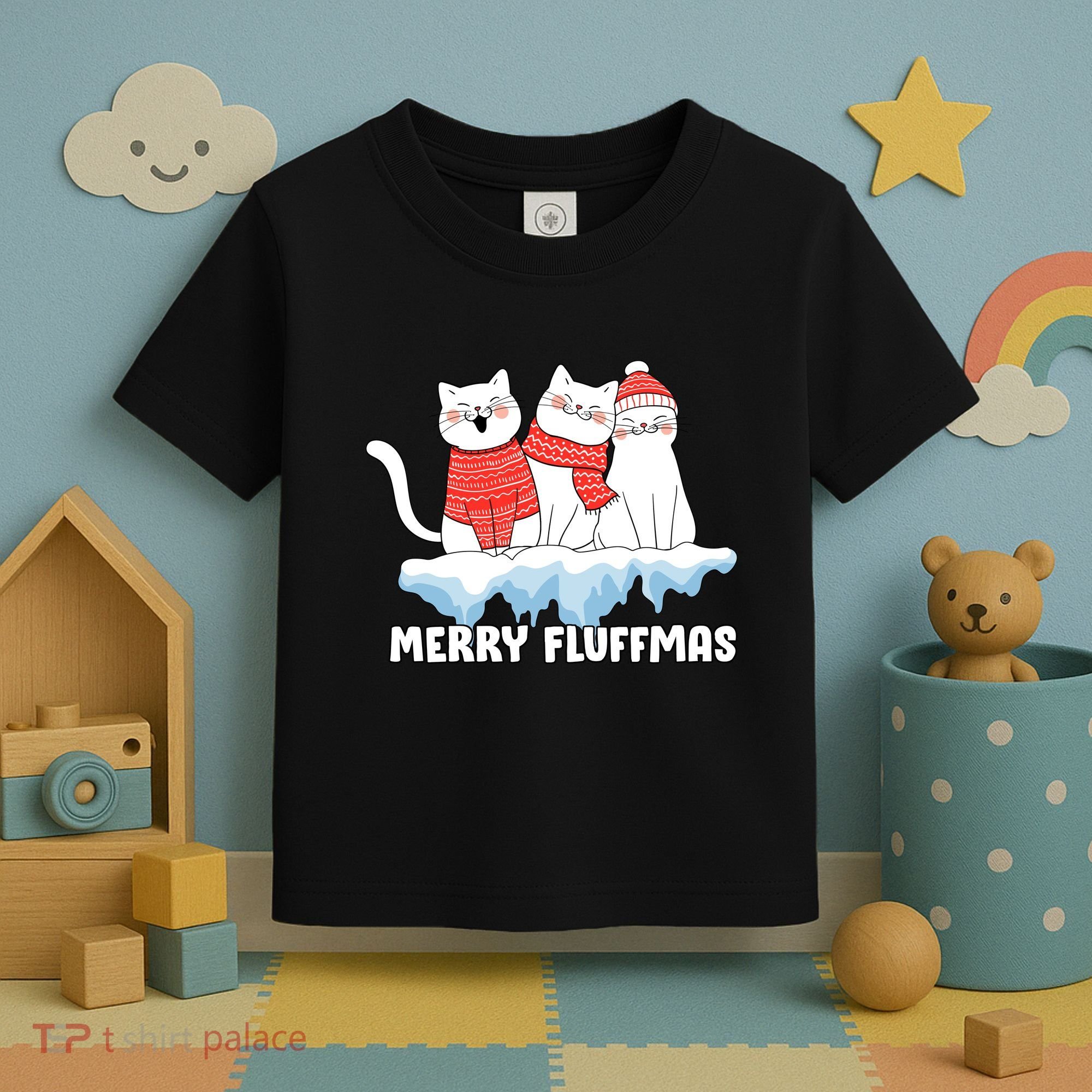 Merry Fluffmas Christmas Toddler T-Shirt