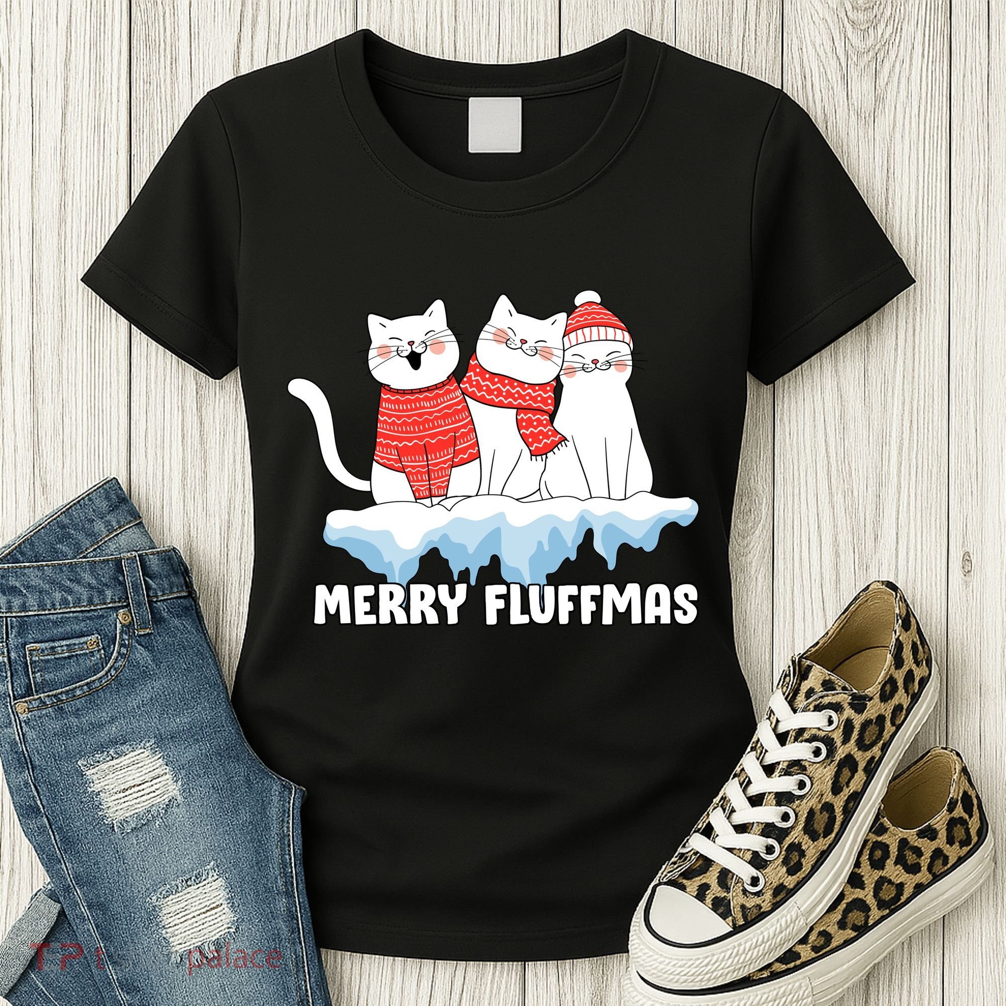 Merry Fluffmas Christmas Women's T-Shirt