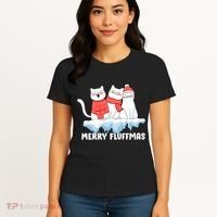 Merry Fluffmas Christmas Women's T-Shirt thumb 4