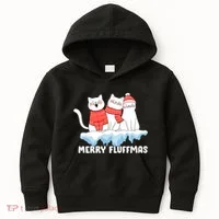 Merry Fluffmas Christmas Kids Hoodie thumb 0