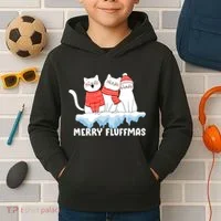 Merry Fluffmas Christmas Kids Hoodie thumb 2
