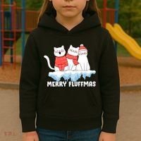 Merry Fluffmas Christmas Kids Hoodie thumb 3