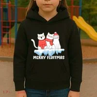 Merry Fluffmas Christmas Kids Hoodie thumb 3