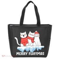 Merry Fluffmas Christmas Tote Bag thumb 0