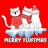 Merry Fluffmas Christmas Santa Hat thumb 1