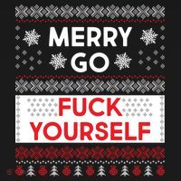 Merry Go F*ck Yourself Ugly Christmas Sweater Women's Tank Top thumb 5