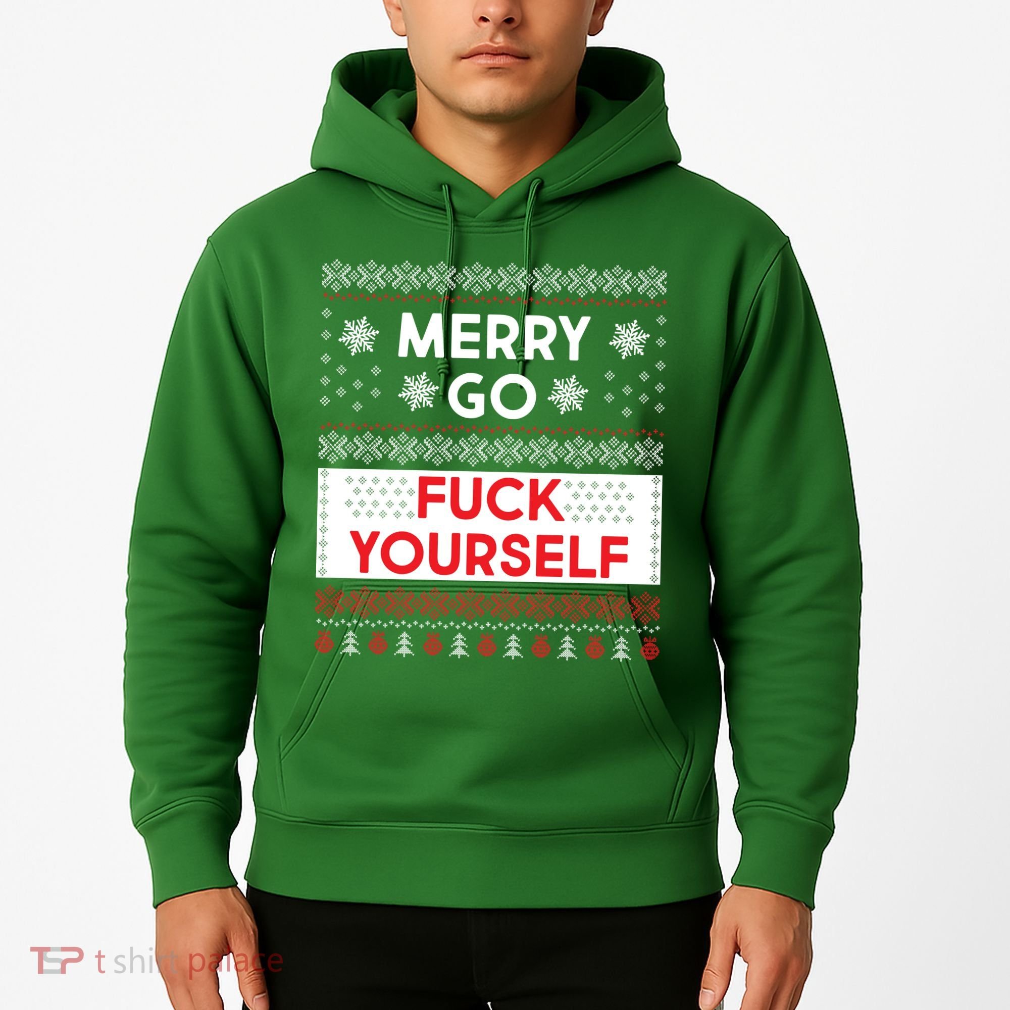 Merry Go F*ck Yourself Ugly Christmas Sweater Hoodie
