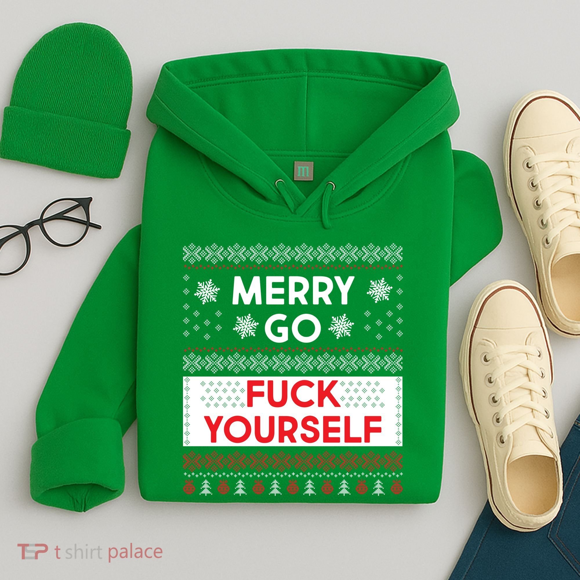 Merry Go F*ck Yourself Ugly Christmas Sweater Hoodie