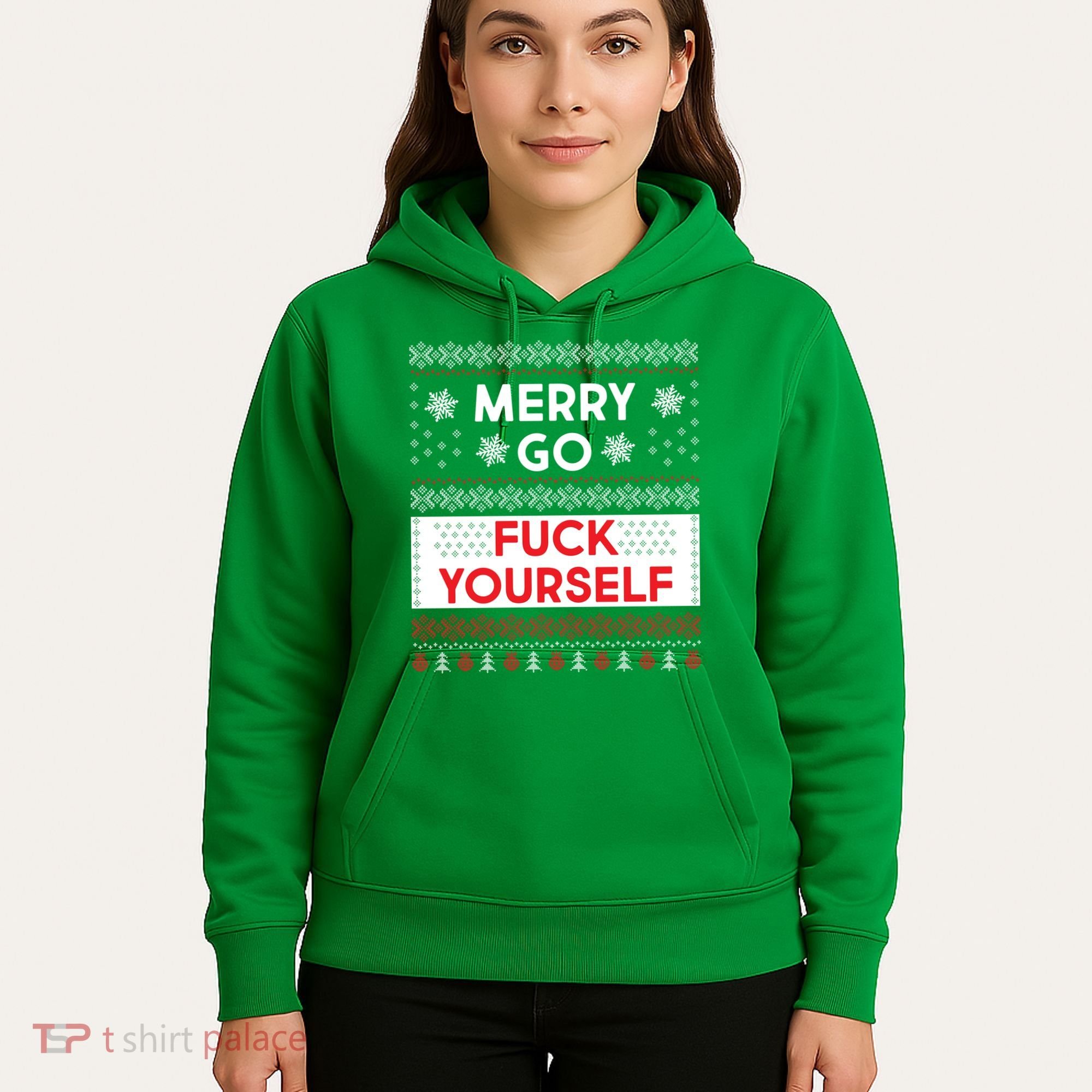 Merry Go F*ck Yourself Ugly Christmas Sweater Hoodie