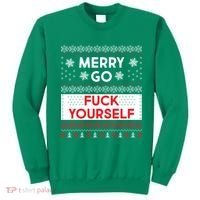 Merry Go F*ck Yourself Ugly Christmas Sweater Sweatshirt thumb 0