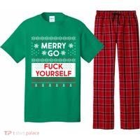 Merry Go F*ck Yourself Ugly Christmas Sweater Pajama Set thumb 0