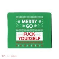 Merry Go F*ck Yourself Ugly Christmas Sweater Mousepad thumb 0