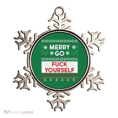 Merry Go F*ck Yourself Ugly Christmas Sweater Ornament