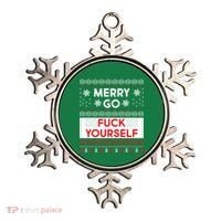 Merry Go F*ck Yourself Ugly Christmas Sweater Ornament thumb 0