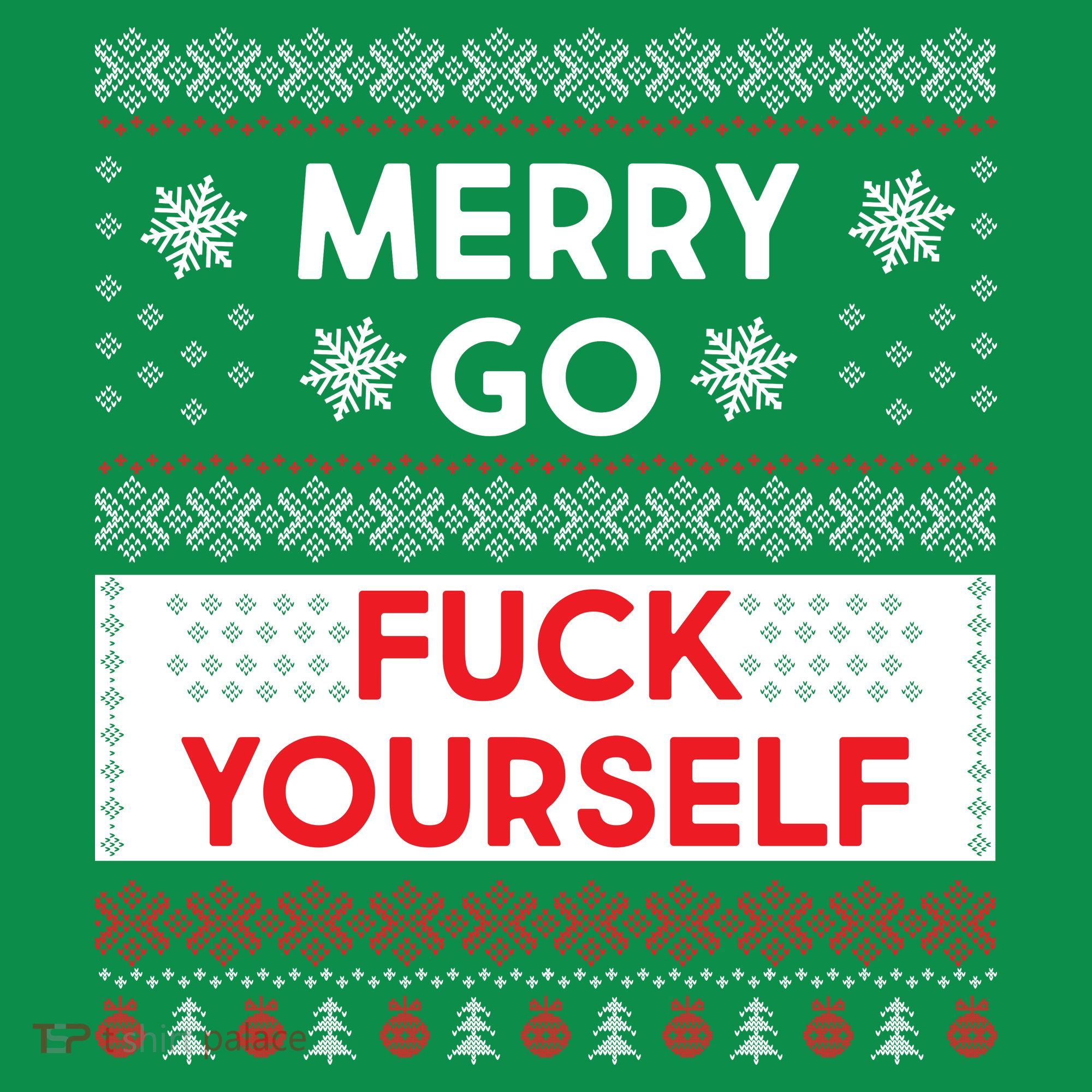 Merry Go F*ck Yourself Ugly Christmas Sweater Women's Long Sleeve Shirt