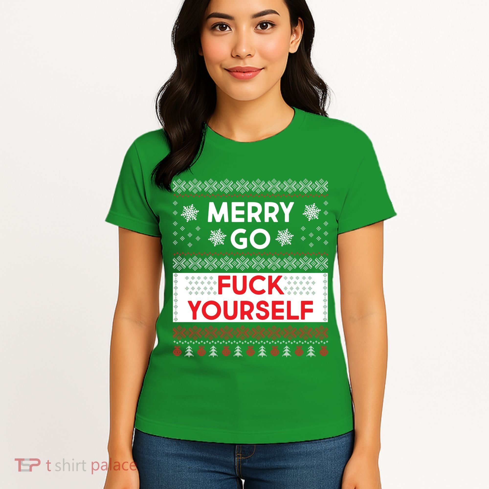 Merry Go F*ck Yourself Ugly Christmas Sweater Women's T-Shirt