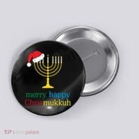 Merry-Happy Chrismukkah Button thumb 0