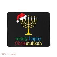 Merry-Happy Chrismukkah Mousepad thumb 0