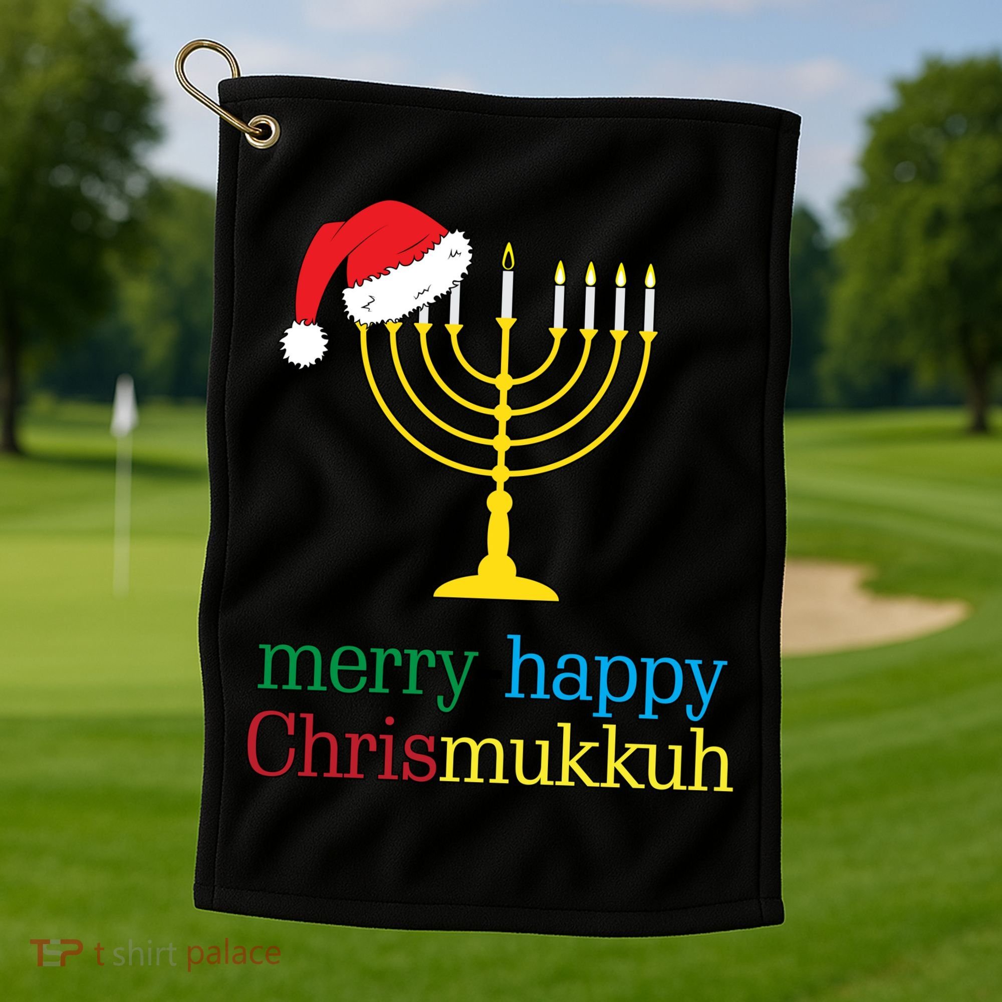 Merry-Happy Chrismukkah Golf Towel