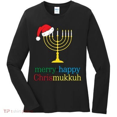 Merry-Happy Chrismukkah Women's Long Sleeve Shirt
