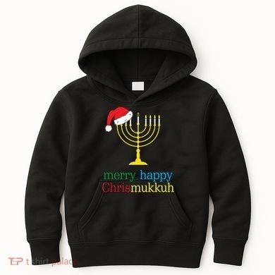 Merry-Happy Chrismukkah Kids Hoodie