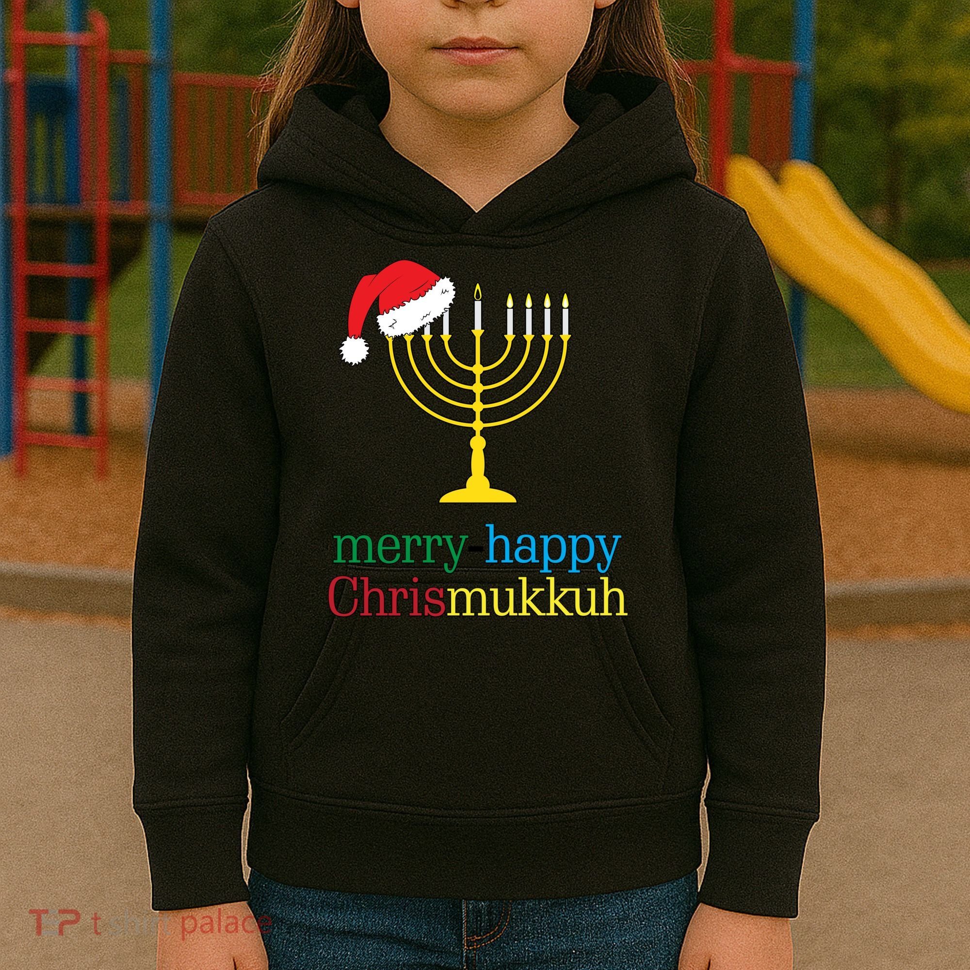 Merry-Happy Chrismukkah Kids Hoodie