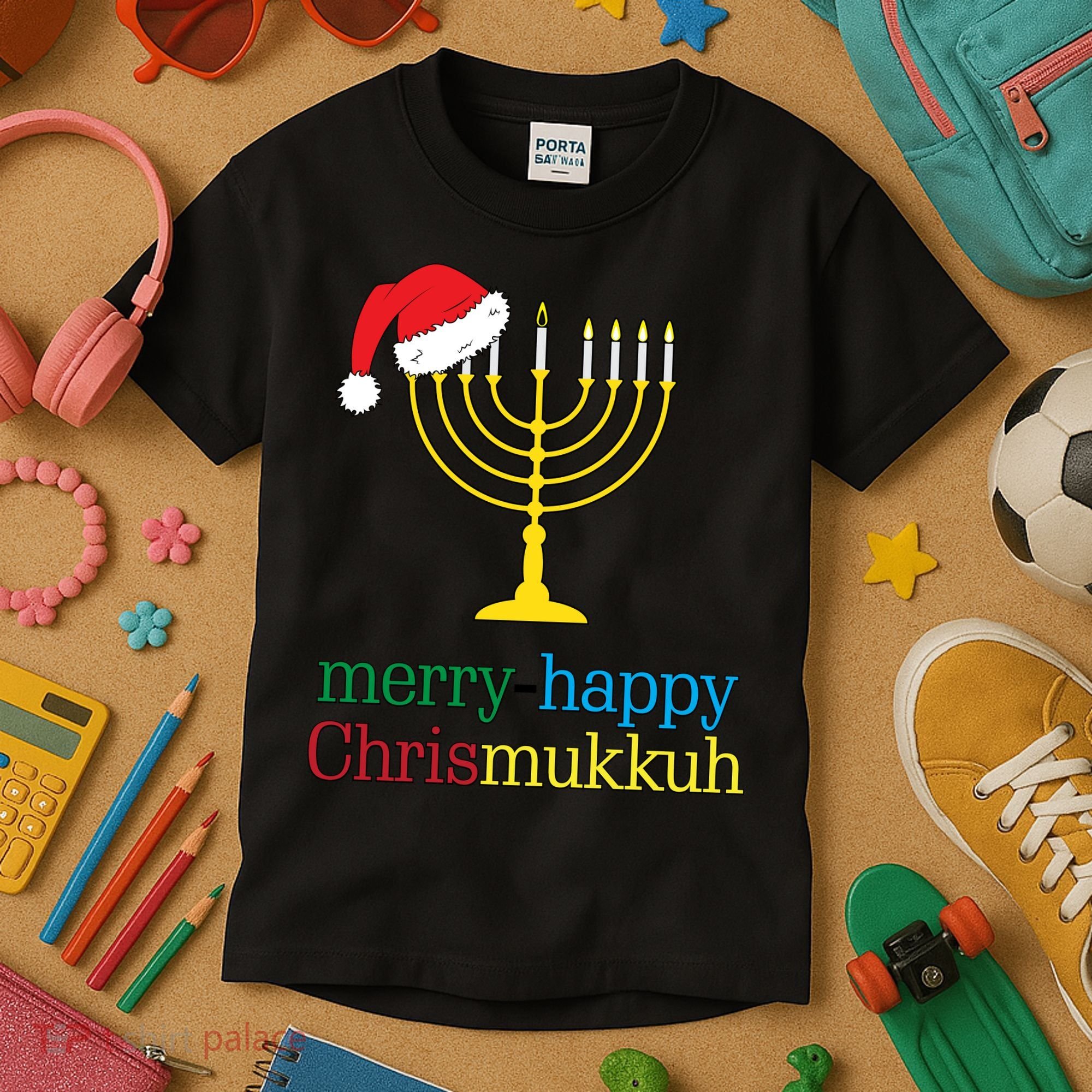 Merry-Happy Chrismukkah Kids T-Shirt