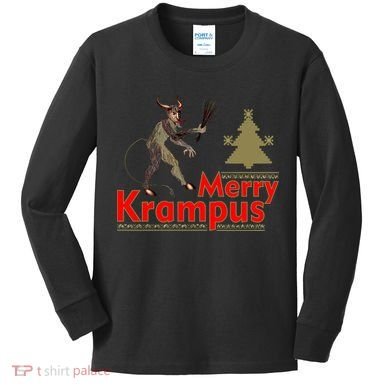 Merry Krampus Kids Long Sleeve Shirt
