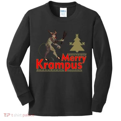 Merry Krampus Kids Long Sleeve Shirt