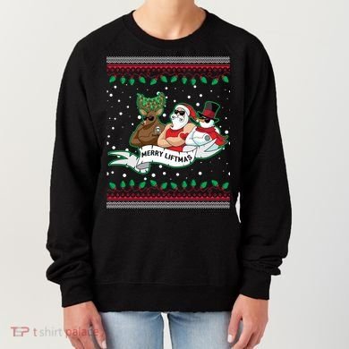 Merry Liftmas Funny Ugly Christmas Sweater Women's Sweatshirt