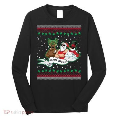 Merry Liftmas Funny Ugly Christmas Sweater Long Sleeve Shirt