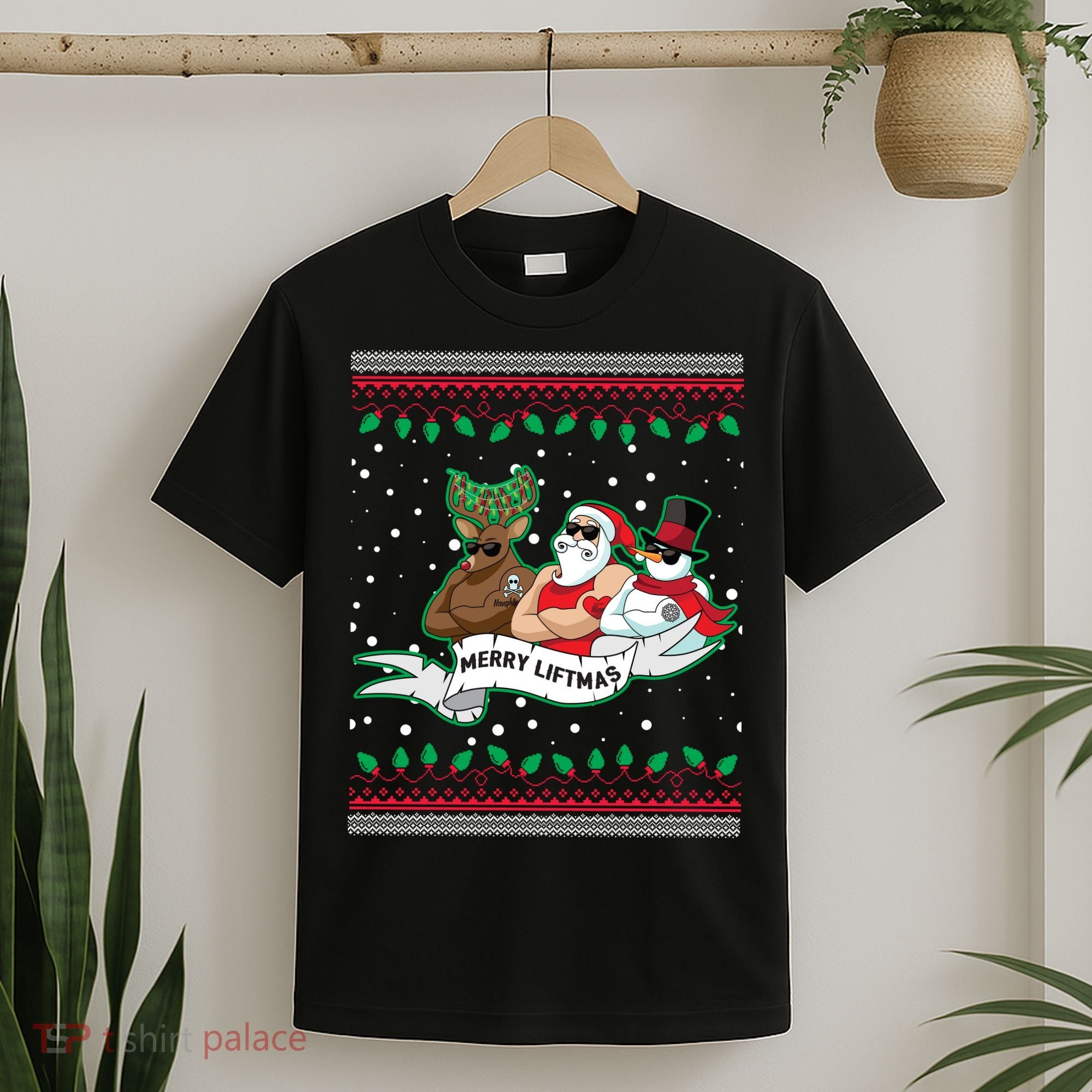 Merry Liftmas Funny Ugly Christmas Sweater T-Shirt