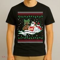 Merry Liftmas Funny Ugly Christmas Sweater T-Shirt thumb 3