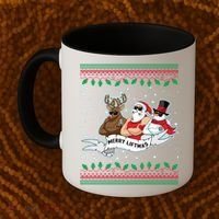 Merry Liftmas Funny Ugly Christmas Sweater Coffee Mug thumb 2