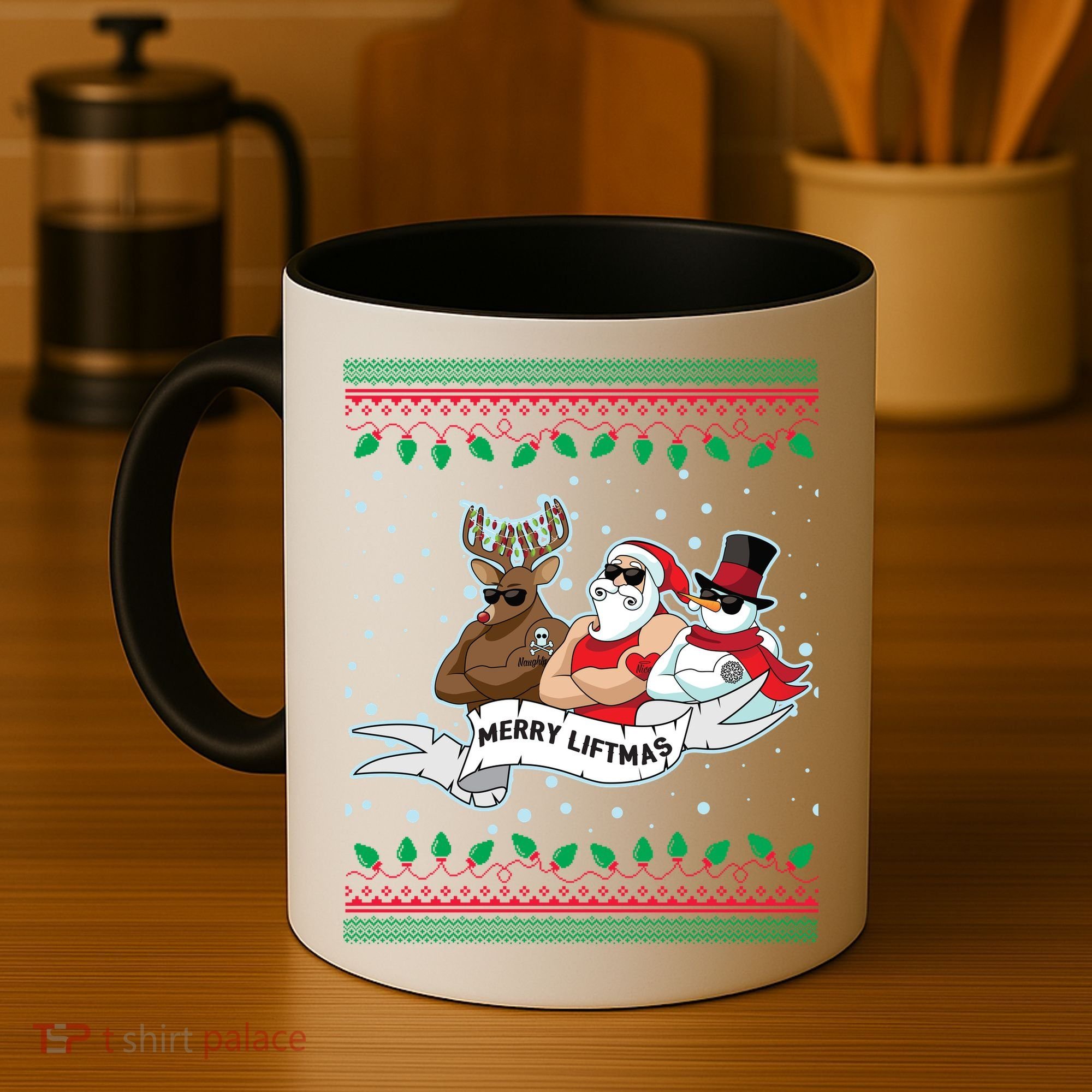 Merry Liftmas Funny Ugly Christmas Sweater Coffee Mug