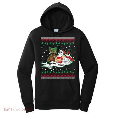 Merry Liftmas Funny Ugly Christmas Sweater Women's Hoodie
