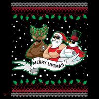 Merry Liftmas Funny Ugly Christmas Sweater Women's Hoodie thumb 2