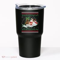 Merry Liftmas Funny Ugly Christmas Sweater Tumbler thumb 0
