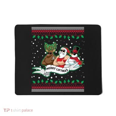 Merry Liftmas Funny Ugly Christmas Sweater Mousepad