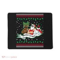 Merry Liftmas Funny Ugly Christmas Sweater Mousepad thumb 0