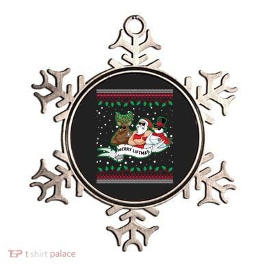 Merry Liftmas Funny Ugly Christmas Sweater Ornament