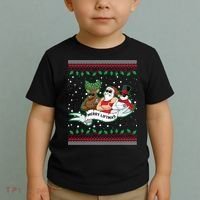 Merry Liftmas Funny Ugly Christmas Sweater Toddler T-Shirt thumb 2