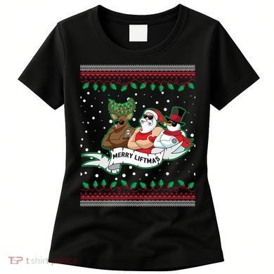 Merry Liftmas Funny Ugly Christmas Sweater Women's T-Shirt