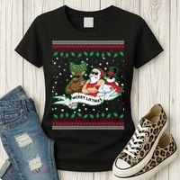 Merry Liftmas Funny Ugly Christmas Sweater Women's T-Shirt thumb 3